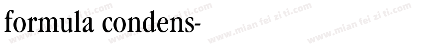 formula condens字体转换